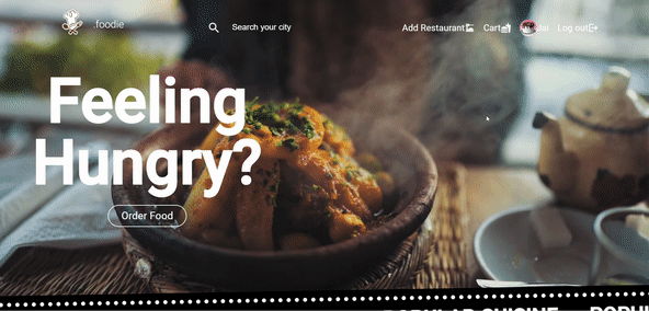 Foodie browser mockup